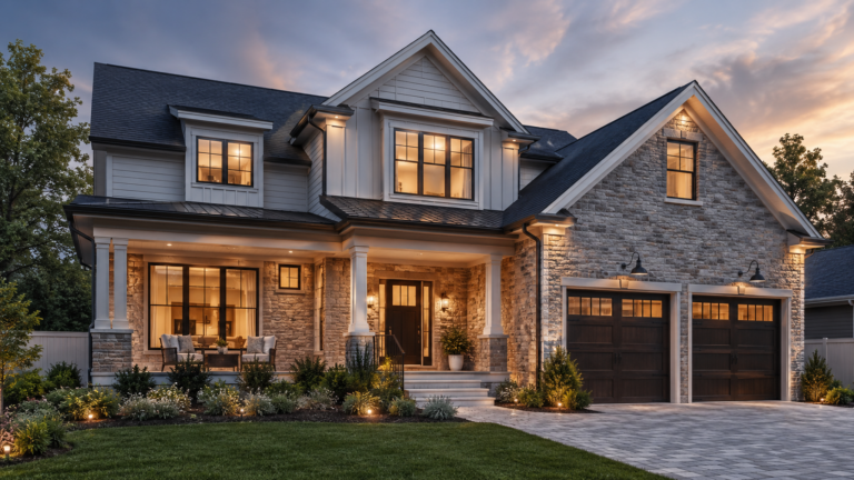 Beautifully renovated home in Westchester County featuring modern exterior and updated living spaces