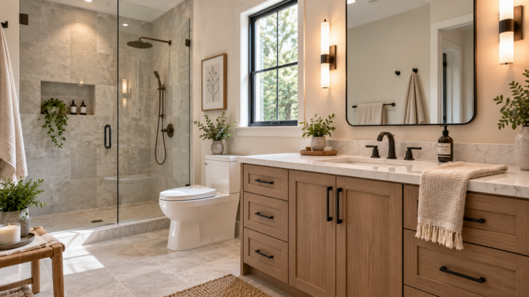 Modern bathroom remodeling project in Hopewell Junction NY