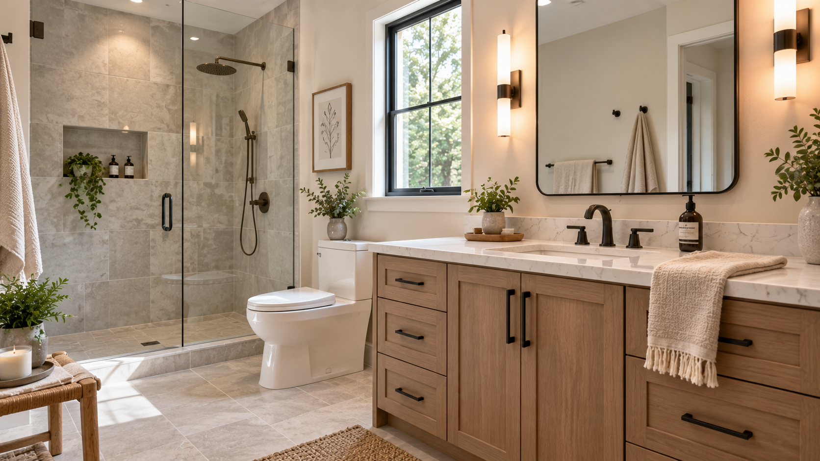 Modern bathroom remodeling project in Hopewell Junction NY